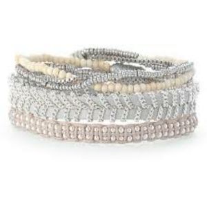 Stella & Dot Lola wrap bracelet, silver